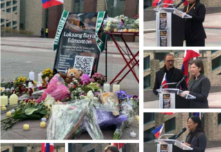 Vigil for the Lapu Lapu Festival Victims at Edmonton City Hall Plaza